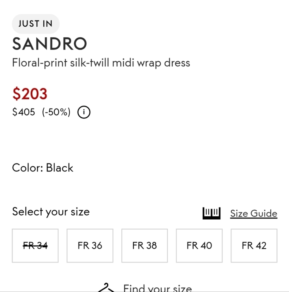 Sandro Floral Midi Wrap Dress - Picture 4 of 12